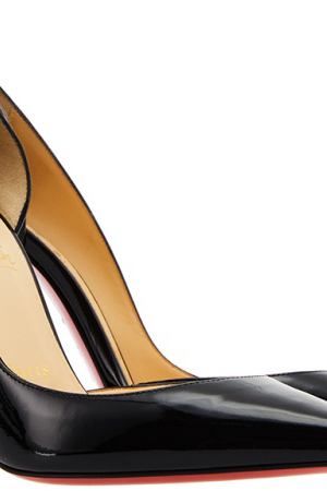 Черные лакированные туфли Iriza 100 Christian Louboutin 10683708 купить с доставкой