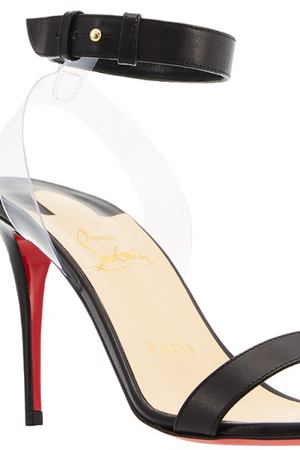 Черные кожаные босоножки Jonatina 85 Christian Louboutin 10683719