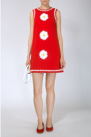 Платье с вышитыми ромашками Dolce & Gabbana 59984030 купить с доставкой