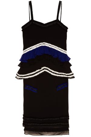 Шелковое платье с оборками Proenza Schouler 18283843