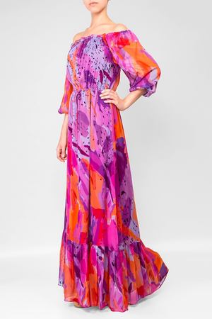 Шелковое платье-макси с принтом Diane Von Furstenberg  11084081 купить с доставкой