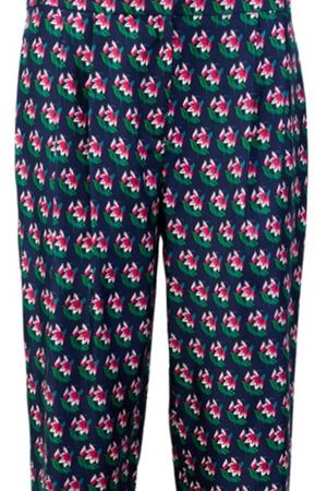 Шелковые брюки с цветами Diane Von Furstenberg  11084109