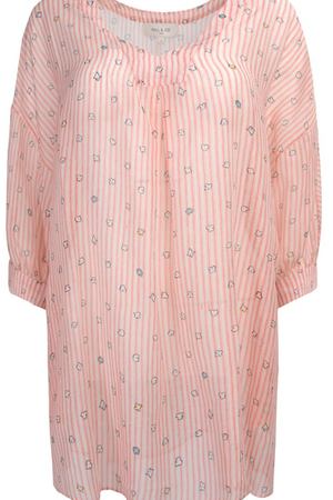 Розовая блузка из хлопка и шелка Paul&Joe 39184256