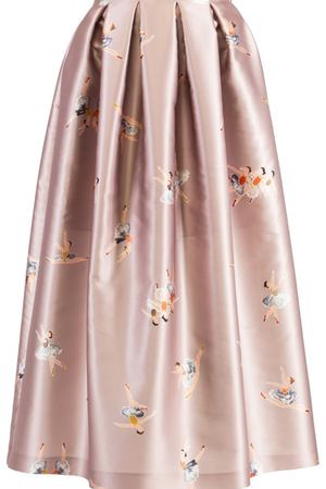 Розовая юбка с принтом Rochas 18484420 купить с доставкой