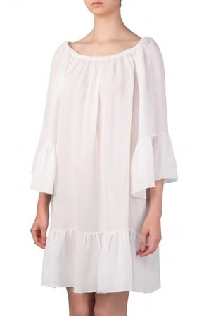 Белое платье из хлопка с воланом A La Russe 6784425 купить с доставкой