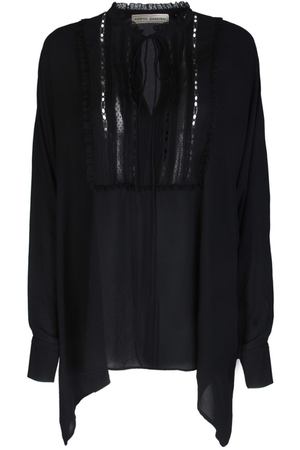 Черная асимметричная блузка Veronique Branquinho 83884587
