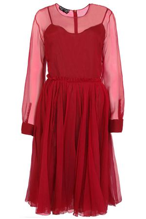 Красное платье из шелка Rochas 18484978