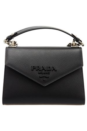 Черная сумка из сафьяновой кожи Prada 4084638