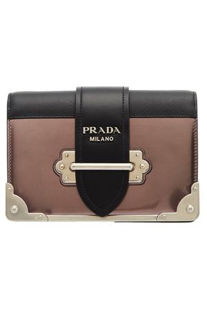Серебристая кожаная сумка Cahier Prada 4084641 купить с доставкой