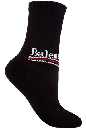 Черные носки из хлопка с логотипом Balenciaga 39784768