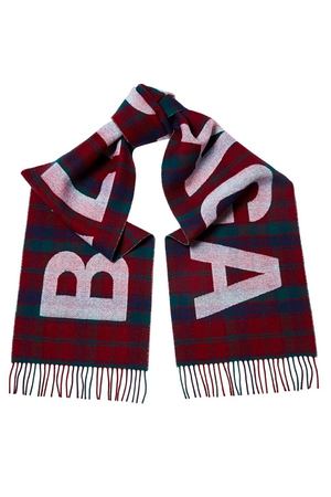 Шерстяной шарф в клетку с логотипом Balenciaga 39784778