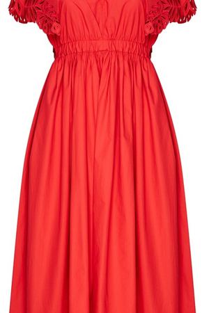 Красное платье с перфорацией Fendi 163284850