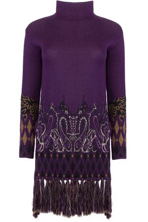Фиолетовое платье с орнаментом ETRO 90785107 купить с доставкой