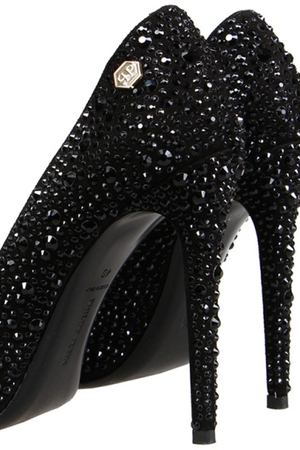 Черные туфли с кристаллами Philipp Plein 179585410 купить с доставкой