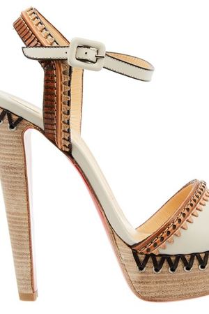 Кожаные босоножки Trepi High 140 Christian Louboutin 10685346 купить с доставкой