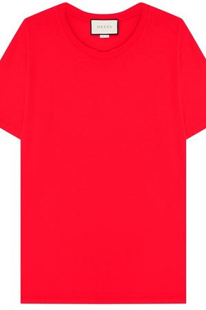 Красная футболка из хлопка Gucci 47085510