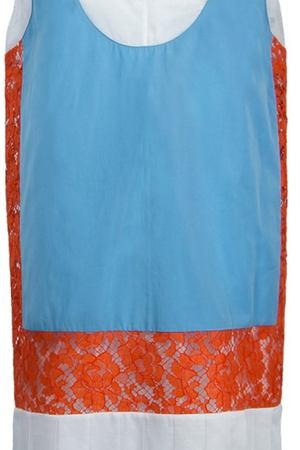 Комбинированное платье из хлопка Prada 4085944