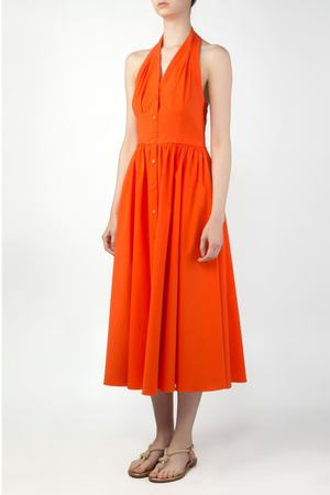 Оранжевое платье из хлопка Michael Kors 213786003 вариант 2
