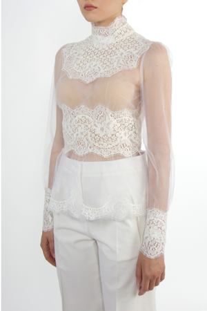 Белая кружевная блузка Dolce & Gabbana 59986059