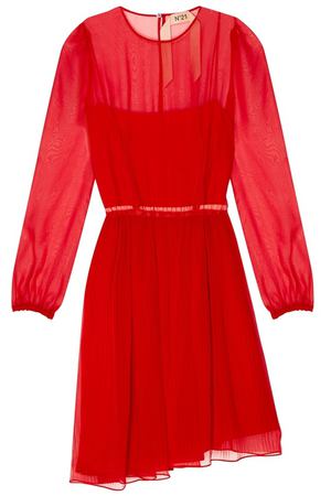 Красное шелковое платье №21 3585838 купить с доставкой