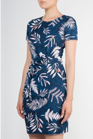 Шелковое платье с растительным принтом Diane Von Furstenberg  11086409