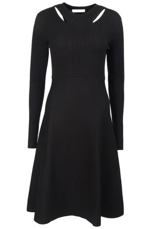 Черное платье-миди с вырезами Dorothee Schumacher 151286505 купить с доставкой