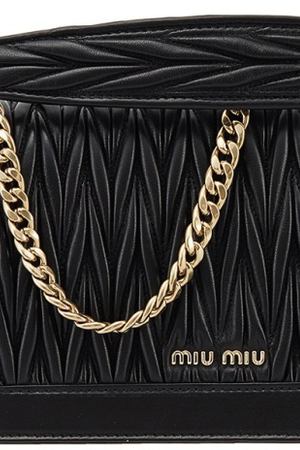 Черная сумка на металлической цепочке Miu Miu 37586169 купить с доставкой