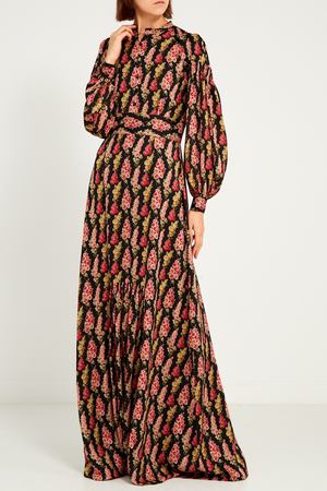 Шелковое платье с цветочным принтом Vilshenko 182786922 купить с доставкой