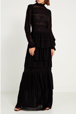 Черное платье с ажурным верхом Vilshenko 182786971 купить с доставкой