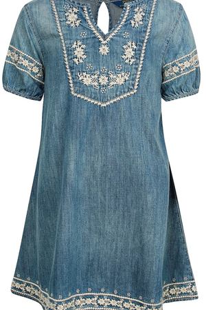Джинсовое платье с цветочной вышивкой Ralph Lauren 125287311 вариант 4 купить с доставкой