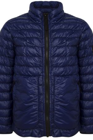 Синяя стеганая куртка Stone Island 132987331 купить с доставкой