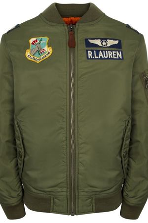 Куртка цвета хаки с нашивками Ralph Lauren 125287333