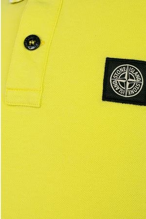 Желтое поло с логотипом Stone Island 132987358 купить с доставкой