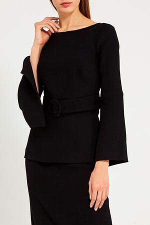 Черная блузка с поясом P.A.R.O.S.H. 39387514 вариант 3 купить с доставкой