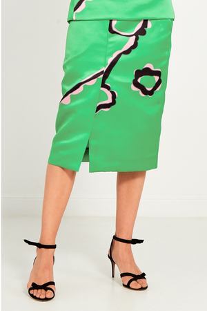 Зеленая юбка с контрастным принтом Marni 29487556 купить с доставкой
