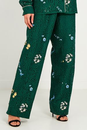 Зеленые кружевные брюки №21 3587545