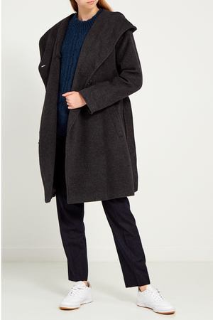 Серое шерстяное пальто с капюшоном Gerard Darel 239287596