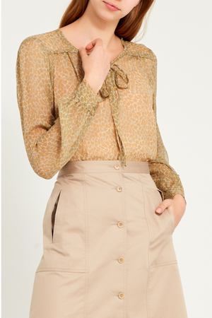 Шелковая блузка с леопардовым принтом Pablo de Gerard Darel 262187615