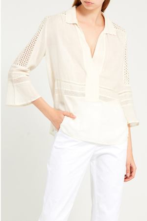 Белая блузка с ажурными вставками Gerard Darel 239287807 купить с доставкой