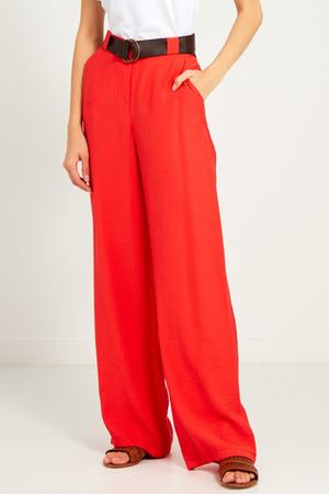 Красные брюки с контрастным ремнем Mila Marsel 197687993 купить с доставкой