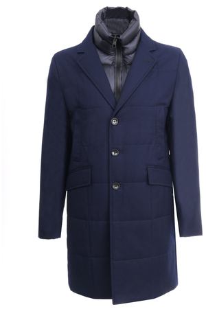 Пуховое пальто в деловом стиле Montecore 2520I424X/182532/87 Синий