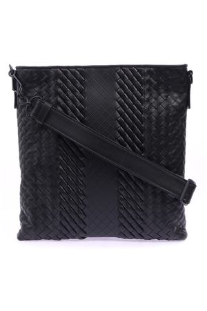 Кожаная сумка с плетением Bottega Veneta 428323 VV340 1000 Черный купить с доставкой