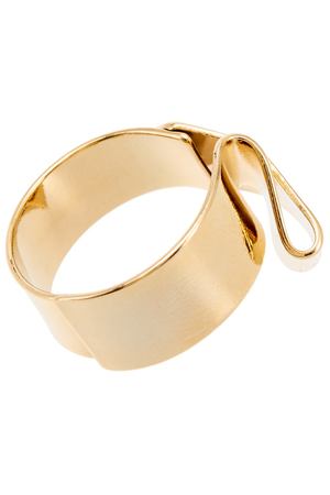 Золотистое кольцо со складкой RubyNovich 134689000