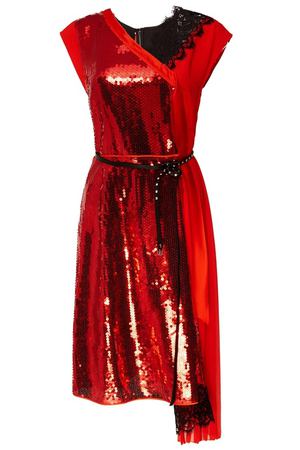 Красное комбинированное платье Marc Jacobs 16788927 купить с доставкой