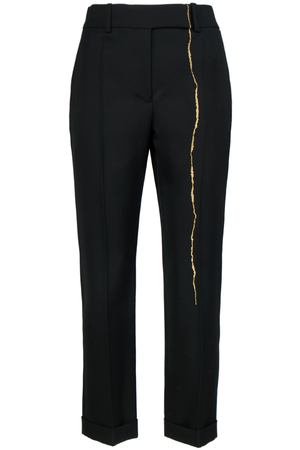 Шерстяные брюки Haider Ackermann 174-1402-186-099 Черный Золотистый купить с доставкой