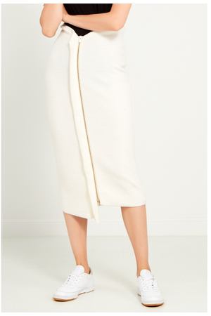 Белая юбка-миди на молнии Stella McCartney 19390208 купить с доставкой