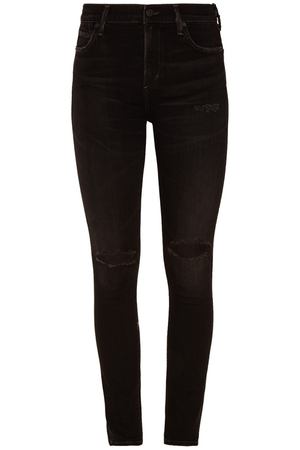 Черные джинсы с потертостями Citizens Of Humanity 36690757 купить с доставкой