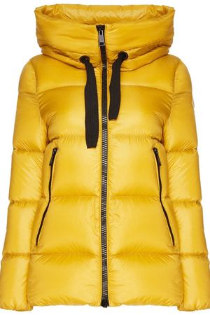 Желтая куртка с контрастной отделкой Moncler 3490860 купить с доставкой