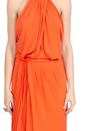 Длинное оранжевое платье Blumarine 53391021