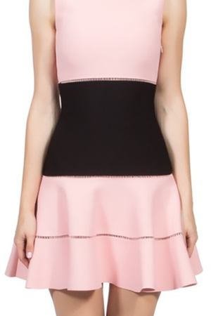 Розовое платье с контрастной вставкой Alexander McQueen 38491060 купить с доставкой